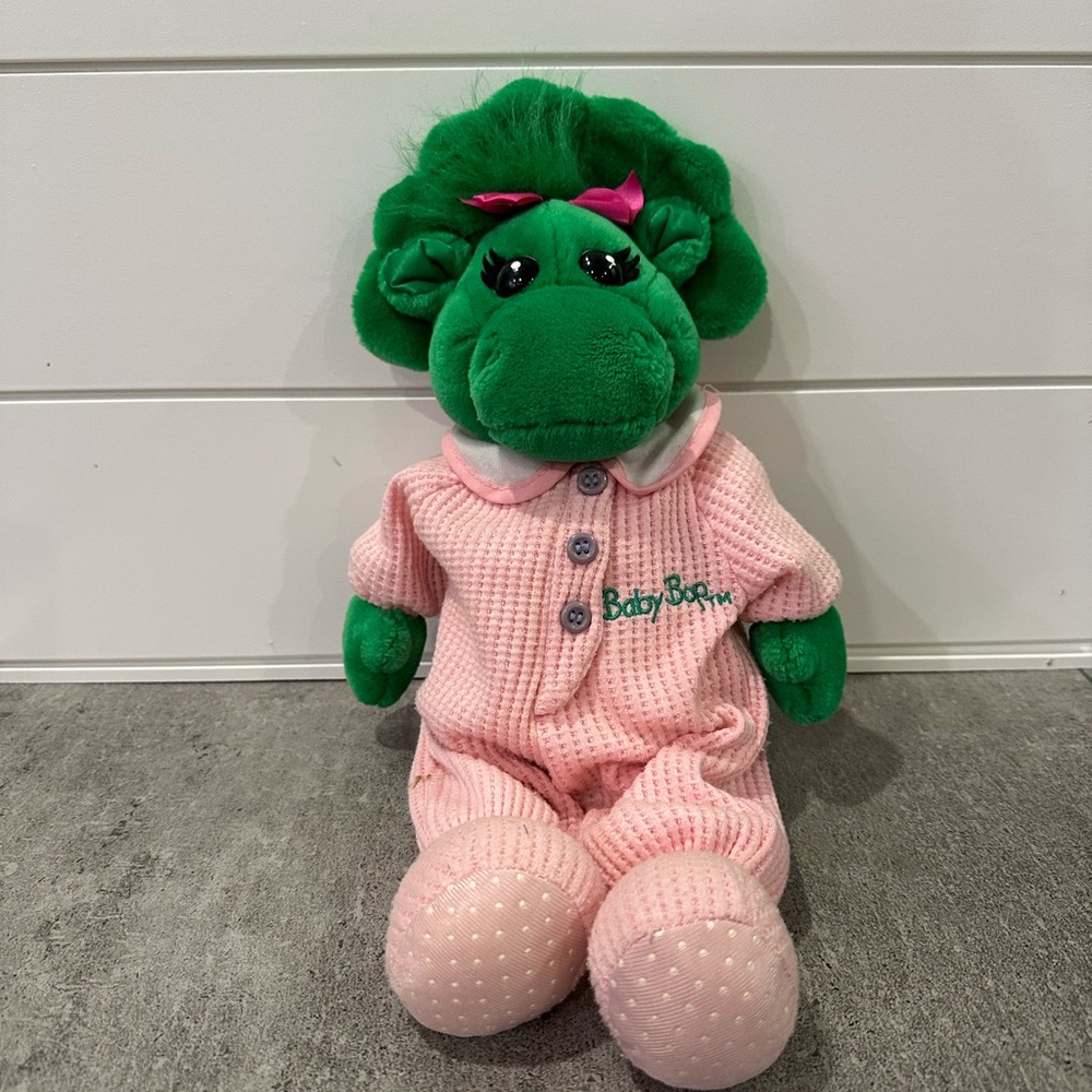 Vintage Baby Bop Sleepy Time Stuffed Dinosaur Plush 17” Barney And Friends